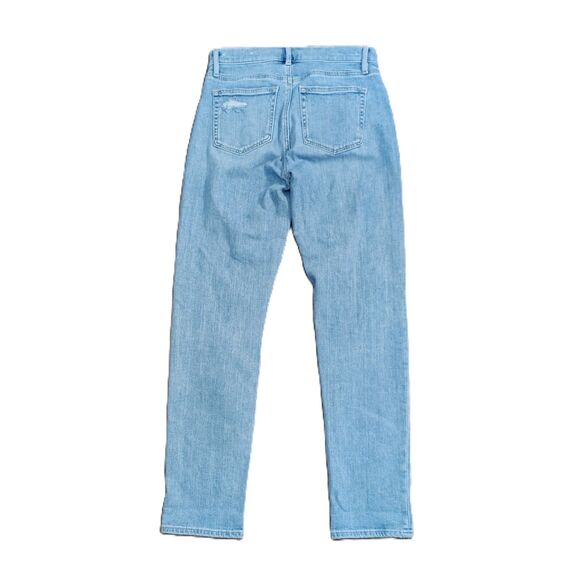 LOFT High Rise Straight Leg Girlfriend 2/ 26 Women's Distressed Stretch Jeans - Picture 2 of 5